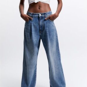 Zara caia jeans relaxed baggy jeans